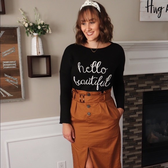 Paperbag Midi Skirt ❤️HP❤️ - Picture 4 of 9